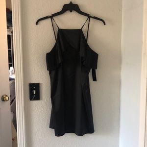 Lulu's Silky Black Cocktail Dress